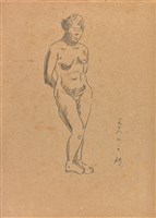 立姿裸女速寫-28.2.10（215）藏品圖，第1張