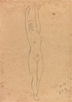 立姿裸女速寫-29.2.10（283）藏品圖，第1張