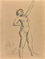 立姿裸女速寫-31.9.3（311）藏品圖，第1張