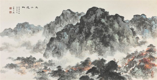 玉山遠眺的圖片