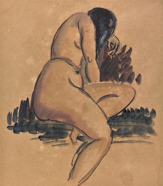 坐姿裸女（147）