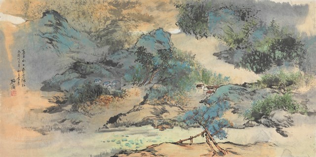 青山一角夕陽紅藏品圖，第1張