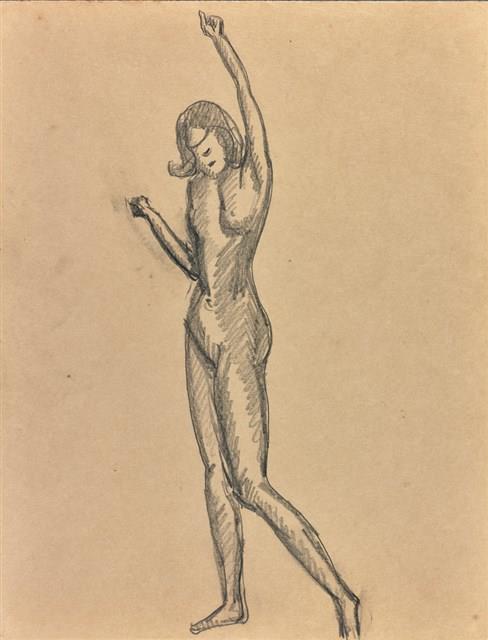 立姿裸女速寫（322）藏品圖，第1張