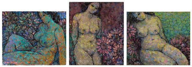 裸女三聯作藏品圖，第1張