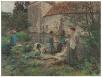 The Washerwomen at the Ru Chailly’s Farm Collection Image, Figure 1, Total 2 Figures