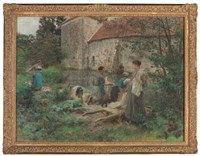 The Washerwomen at the Ru Chailly’s Farm Collection Image, Figure 2, Total 2 Figures