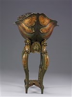 船形彩繪紙胎花器藏品圖，第4張