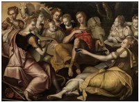 帕那索斯山上的阿波羅與九位謬思女神的圖片