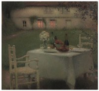 薄暮中的花園餐桌藏品圖，第1張