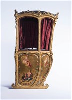An Italian Neapolitan Ormolu-mounted,Vernis Martin and Gilded Wood Sedan Chair Collection Image, Figure 9, Total 26 Figures