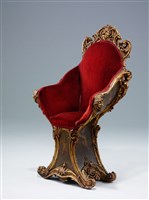 An Italian Rococo Style Gilded Wood and Painted Child's Throne Chair Collection Image, Figure 1, Total 9 Figures