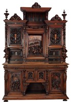 趣味人物胡桃木大櫃藏品圖，第1張