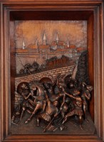 趣味人物胡桃木大櫃藏品圖，第2張