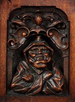 趣味人物胡桃木大櫃藏品圖，第12張