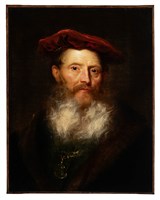 戴著紅色絨帽的男子藏品圖，第1張