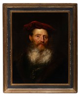 戴著紅色絨帽的男子藏品圖，第2張