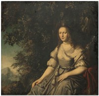 裝扮為牧羊女的女子肖像藏品圖，第1張