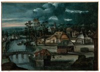River Landscape with a Village in Flanders Collection Image, Figure 1, Total 2 Figures
