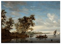 費赫特河上的渡船的圖片