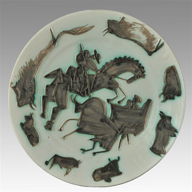 A Painted Plate of Chevalier