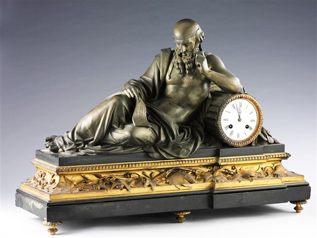 A French Bronze Mantel Clock