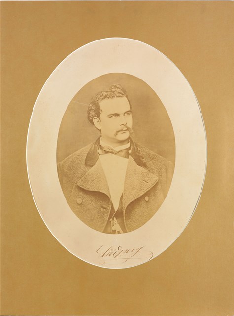 Signed Portrait Photo of King Ludwig II of Bavaria