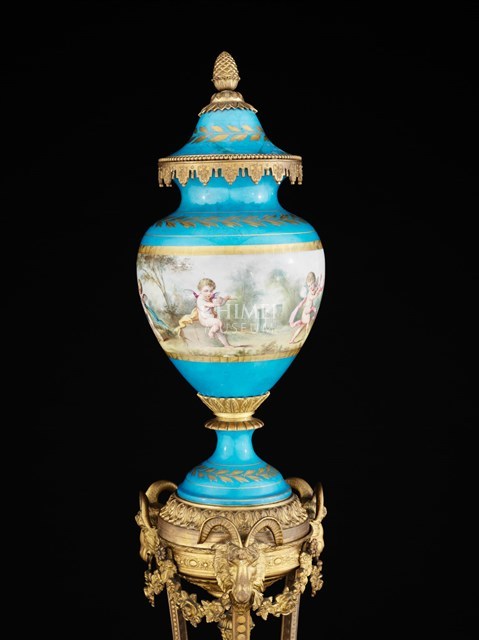 法國塞弗爾鍍金瓷器對瓶藏品圖，第3張