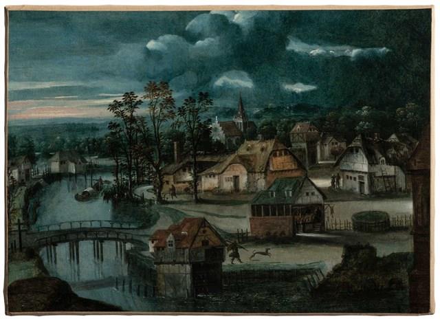 River Landscape with a Village in Flanders Collection Image, Figure 1, Total 2 Figures