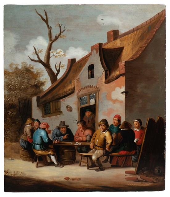 小酒館前的聚會藏品圖，第1張