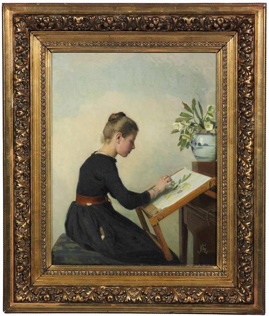 畫架前的女孩藏品圖，第2張