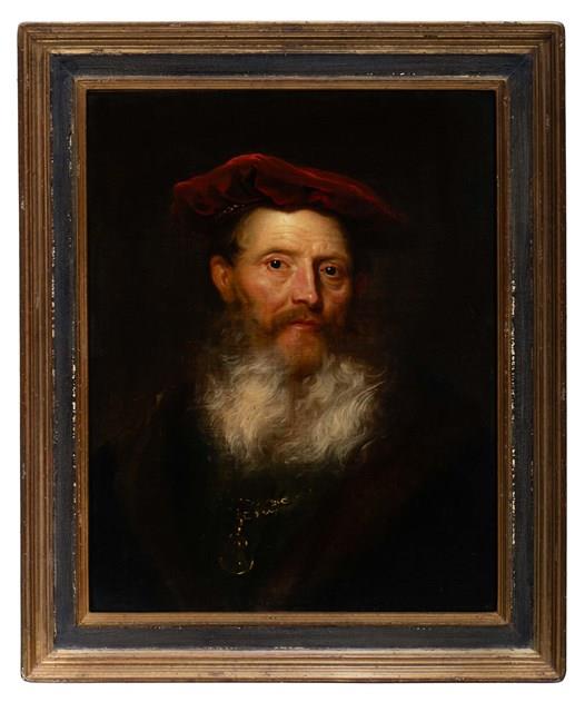 戴著紅色絨帽的男子藏品圖，第2張