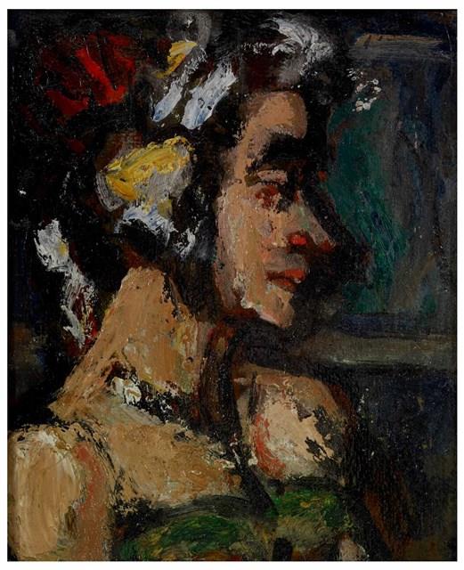 女人側面像藏品圖，第1張