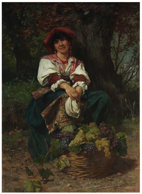 採收葡萄的農婦藏品圖，第1張