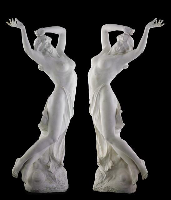 A Fine Pair of Life-size Marble Nymphs Collection Image, Figure 2, Total 24 Figures