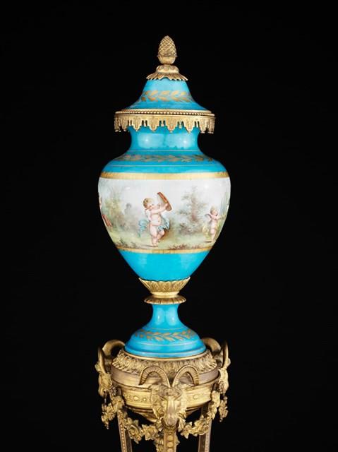 A Pair of Ormolu and Sevres-Pattern Vases and Covers on Stands Collection Image, Figure 8, Total 10 Figures