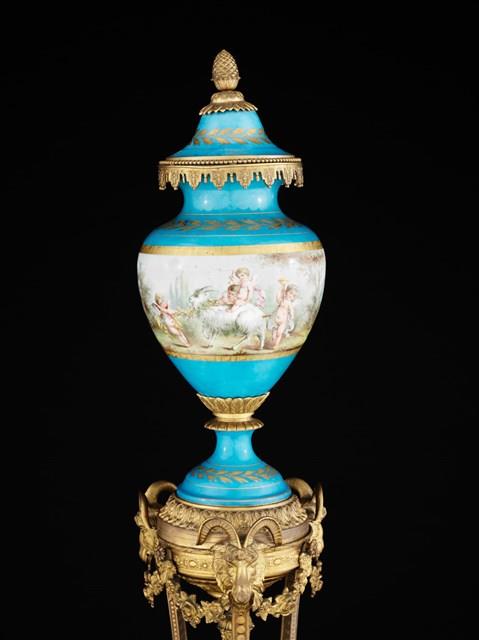 A Pair of Ormolu and Sevres-Pattern Vases and Covers on Stands Collection Image, Figure 7, Total 10 Figures