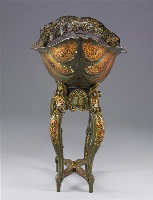 船形彩繪紙胎花器藏品圖，第5張