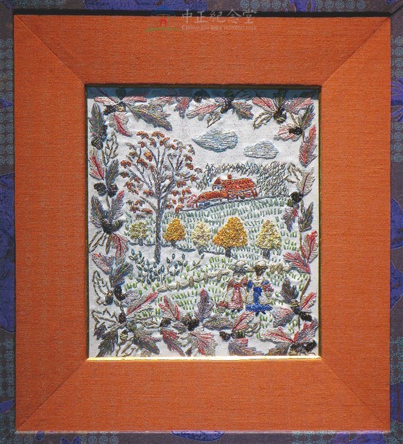 秋風の詩（技法：創作アート刺繍）藏品圖，第1張