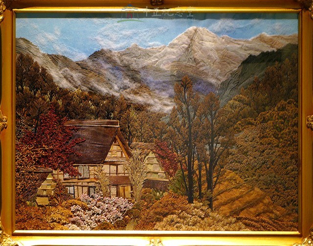 日本の風景（技法：押し花絵）藏品圖，第1張