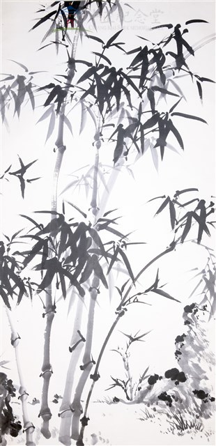 竹石聯屏(5幅)藏品圖，第1張