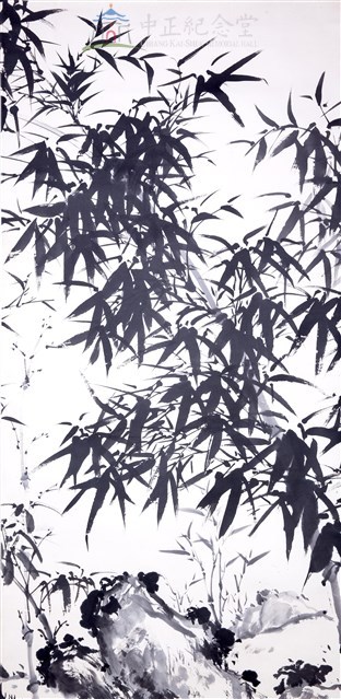 竹石聯屏(5幅)藏品圖，第1張