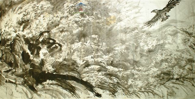 松濤飛鷹圖(左)藏品圖，第1張