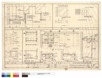 夾板天花及琉璃空花磚及陰井及床及柜大樣藏品圖，第1張