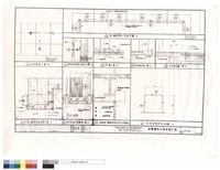 石材壁面及乾掛花岡石門轉角及電梯間不锈鋼捲門及天花收邊及地下壹貳層洞及平及立及剖面大樣藏品圖，第1張