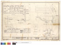 面積計算表,車庫牆剖面,及修理溝詳圖藏品圖，第1張