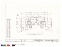 甲棟65坪及45坪雙併連棟二層結構平面圖藏品圖，第1張