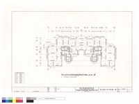 甲棟65坪及45坪雙併連棟屋頂層結構平面圖藏品圖，第1張