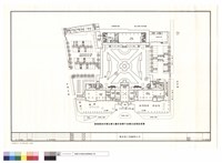 嘉義縣政府舊址辦公廳壹樓平面圖及庭園配置圖藏品圖，第1張