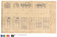 三及四樓平面及天花及床版圖、東北及南及西北及南立視圖藏品圖，第1張