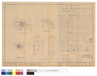 現況及位置及地盤及土地分配尺寸圖及面積及分間計算藏品圖，第1張